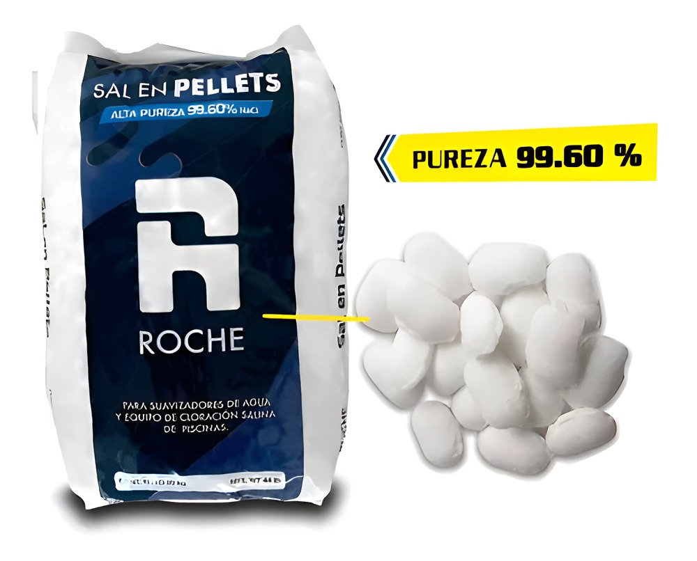 Roche Sal En Pellet Filtro D Agua Suavizador 20kg Premiun Salmuera - Imagen 6