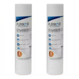 4 Cartuchos Sedimentos Polyspum 2.5x10, 5 Micras Purikor Blanco