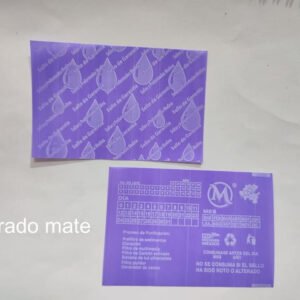 Sellos De Garantia Para Garrafón De Agua 20 Millares Morado Mate/traslusido Gotas De Agua