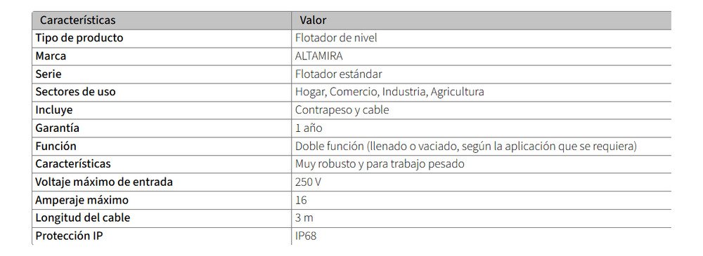 Flotador Eléctrico Altamira 3m Para Tinaco Y Cisterna 2 Pzas - Imagen 3