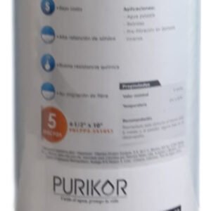 2 Cartucho Carbon Pkccto2.5x10x5 + 2 Polipropileno 4.5x10x10 Blanco