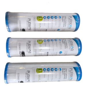 10 Cartuchos Plegable Purikor 2.5x10 1 Micra O 5 Micras Blanco