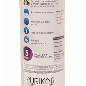 Filtro Cartucho De Carbon Activado Blok Pkccto2.5x10 1 Pieza Gris