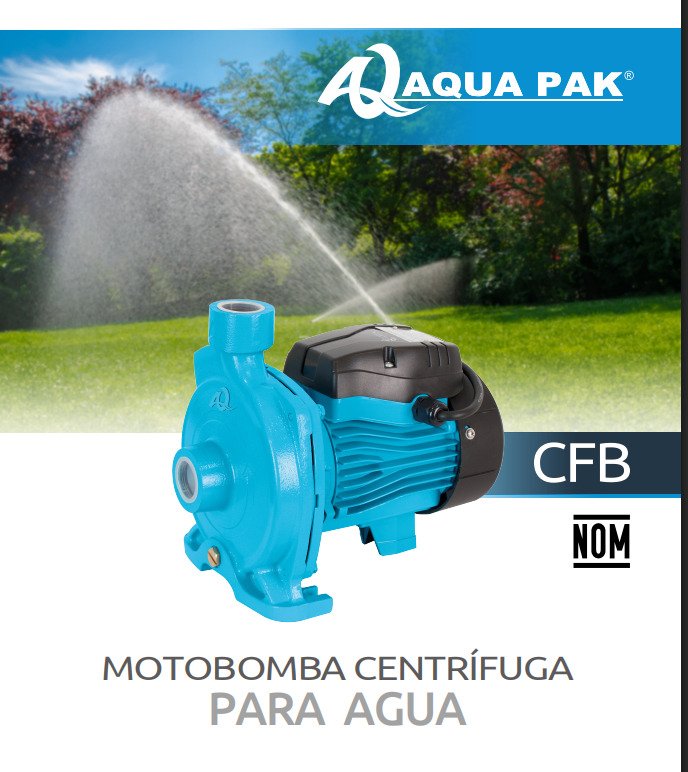 Bomba Centrifuga Aq-cfb75-1127 3/4hp Azul 60 Monofásica - Imagen 3