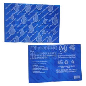 Sellos De Garantia Para Garrafón De Agua 20 Millares Azul Traslucido Gotas De Agua