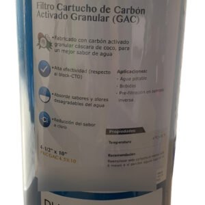 2 Cartuchos D Carbon Granular Cn Cascara D Coco Pkcgac4.5x10 Azul