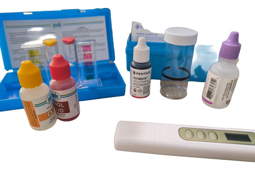 Kit Para Medir La Calid Del Agua, Tds, Para Dureza, Ph Y Cl Azul - Imagen 2