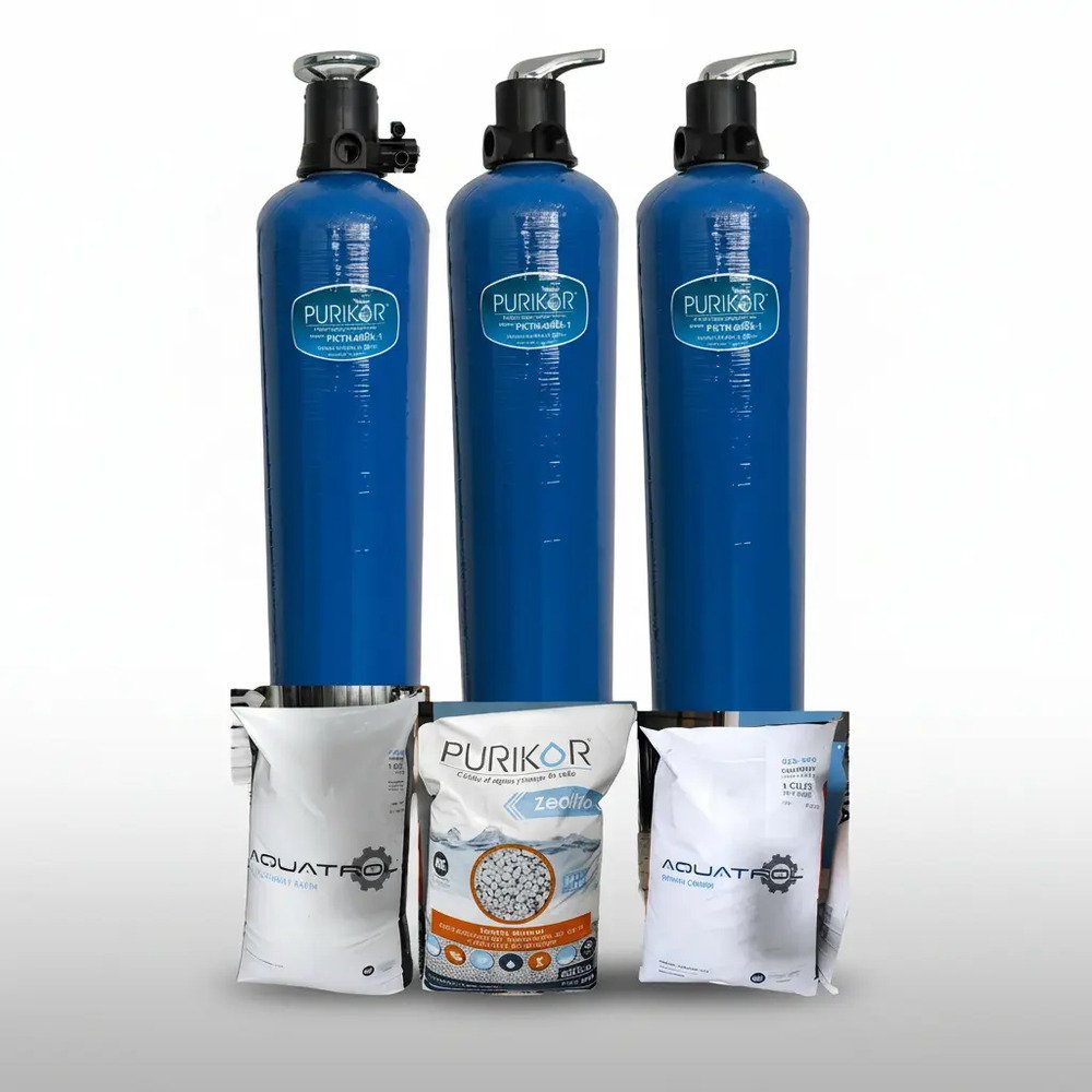 Tren Filtracion 1.5ft Zeolita Carbon Resina Valvula Azul - Imagen 7
