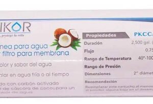 Filtro Cartucho De Carbón Activado Granular En Línea 1pza Blanco