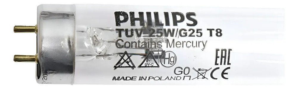 Lampara Uv 25w Philips Germisida Tuv 25w/g25 T8 Uv Ultravioleta - Imagen 4