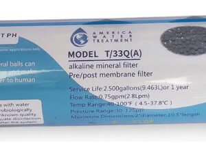 Filtro Cartucho En Linea Para Agua Alcalina T/33q(a) 2pzas Blanco