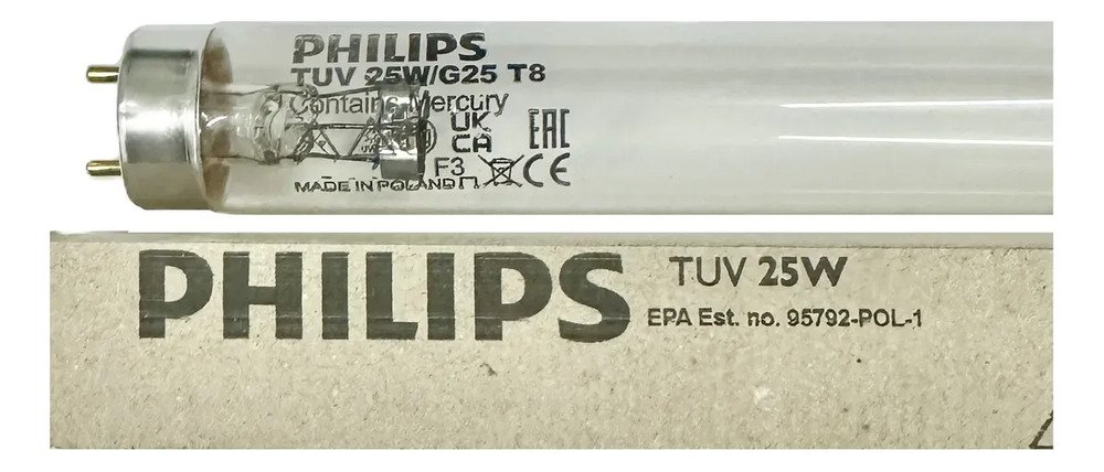 Lampara Uv 25w Philips Germisida Tuv 25w/g25 T8 Uv Ultravioleta